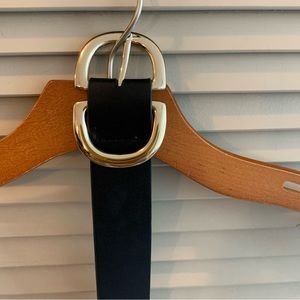 Topshop Vegan Leather Belt in Black with Gold Hardware size Small/Medium